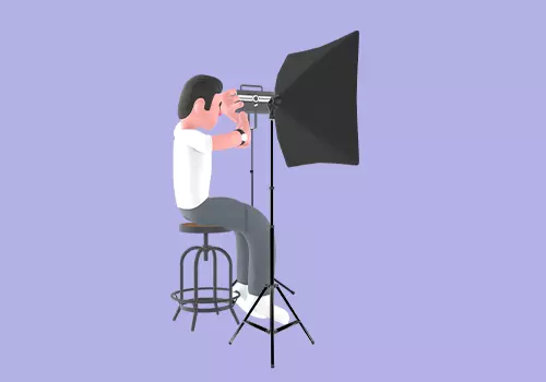 Stylized 3D Male Photographer Character - Cartoon Studio Setup 3D model_4