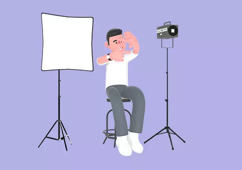 Stylized 3D Male Photographer Character - Cartoon Studio Setup 3D model_1