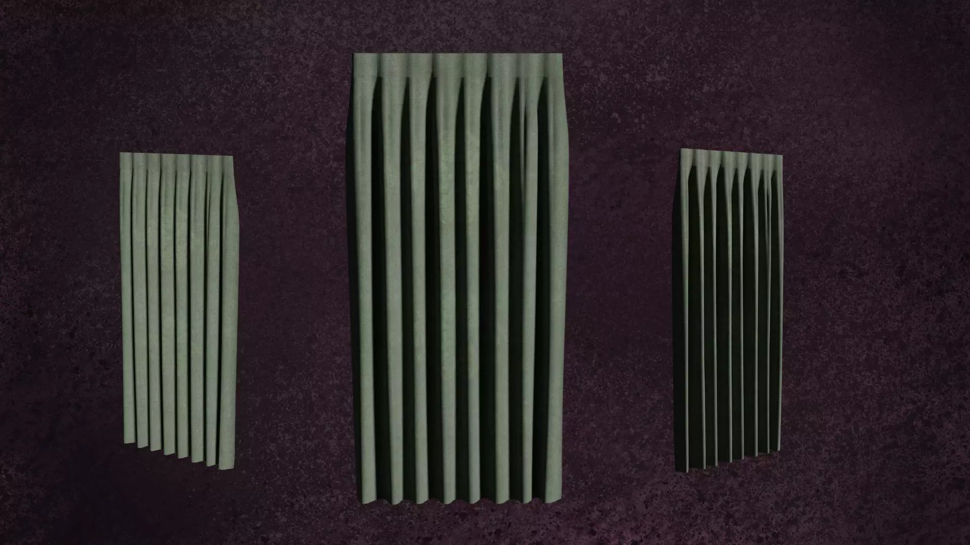 Deco Curtains Long Series C Long Single G3 N2 3D model_1