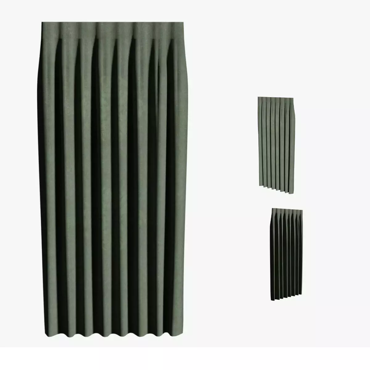 Deco Curtains Long Series C Long Single G3 N2 3D model_0