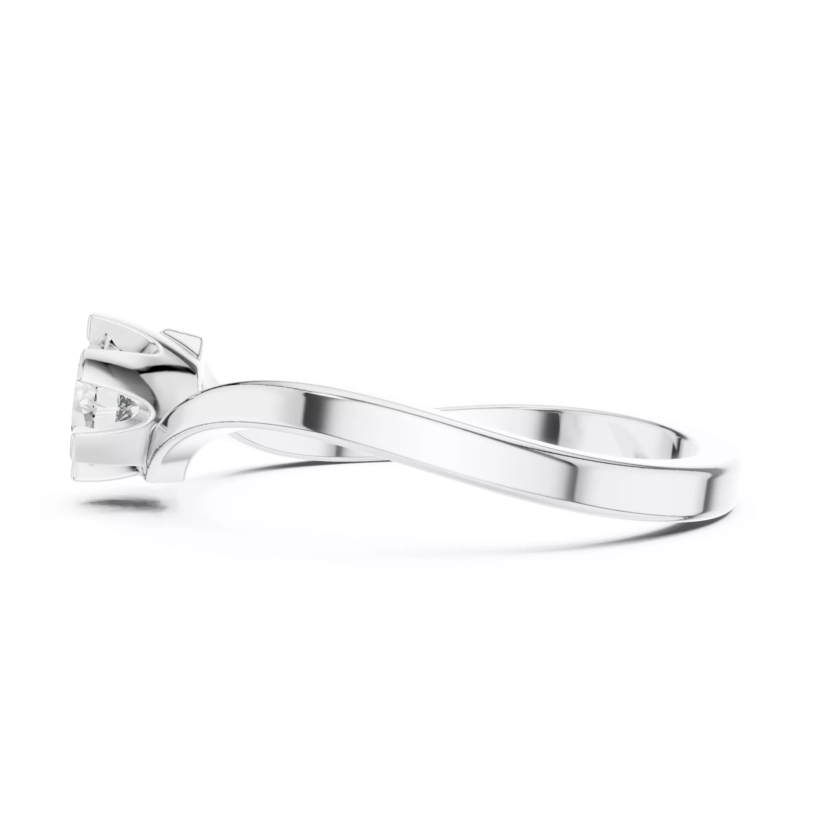 Round Diamond Ring 3D print model_2