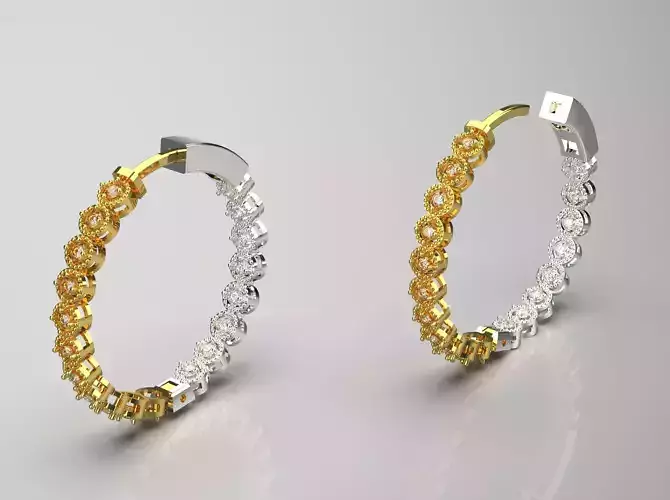 Sparkling Chandelier STL 3D jewelry Earrings mode je0099