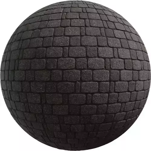 Dark Basalt Cobblestone PBR Texture