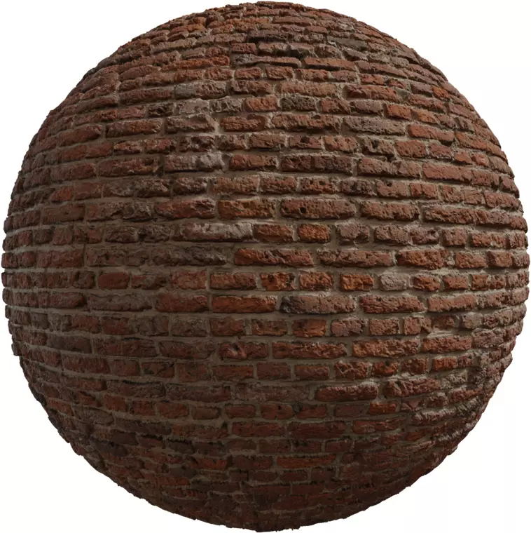 Antique Handmade Brick Wall PBR Texture Texture