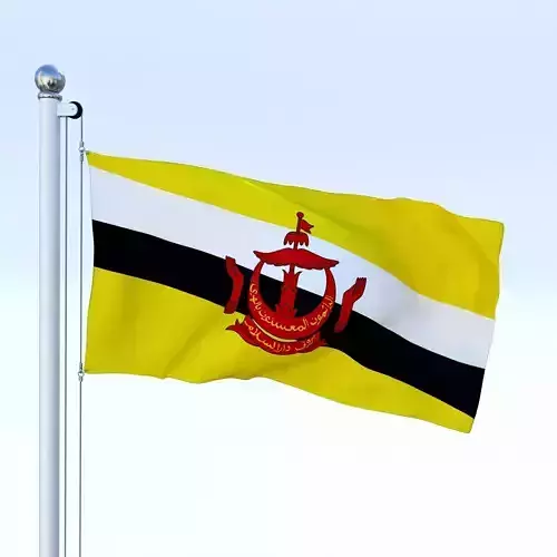 Animated Brunei Darussalam Flag