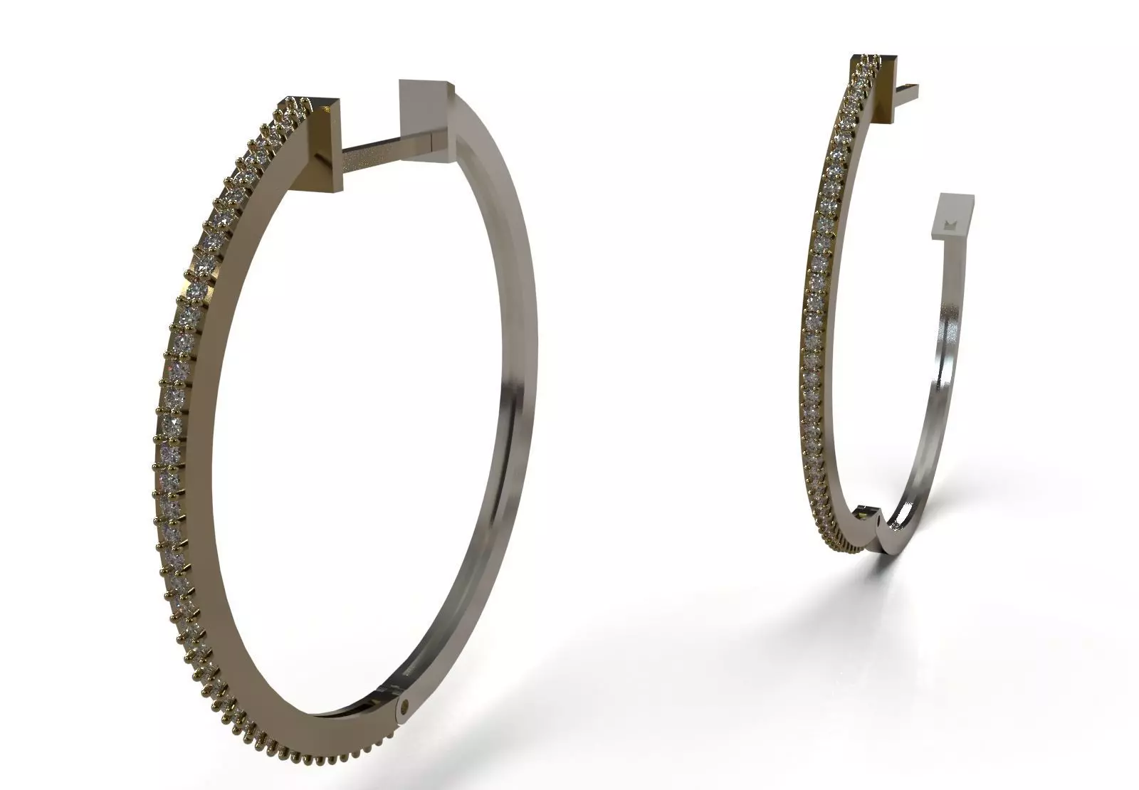 Eternal Sparkling Hoop STL 3D jewelry Earring model je0160 3D print model