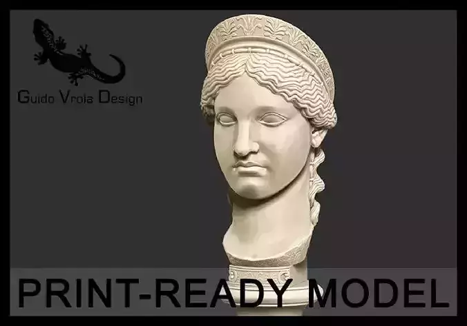 Printable bust of Hera 3D print model