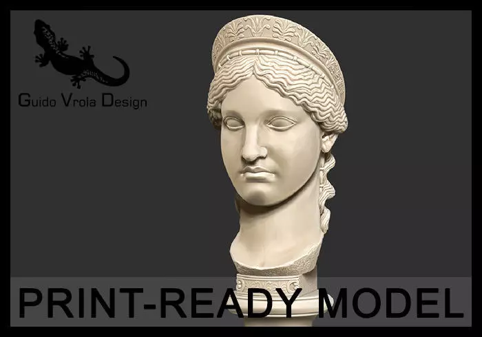 Printable bust of Hera 3D print model_0