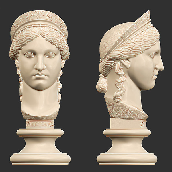 Printable bust of Hera 3D print model_2