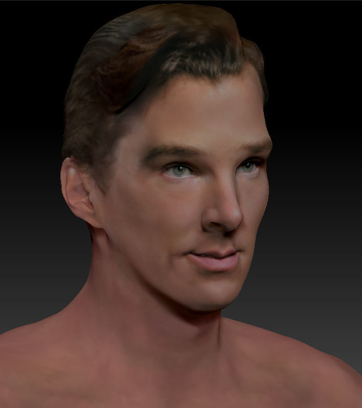 Benedict Cumberbatch textured 3d model Sherlock Dr Strange 3D model_6