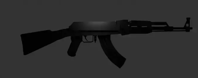 AK47 Rifle 3D Model OBJ FBX PLY Game Ready Textured fbx