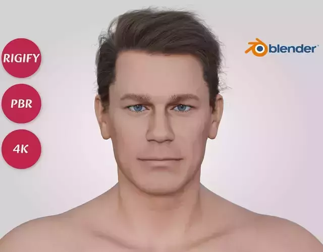 John Cena - American Celebrity Actor WWE - Side Part Hairstyle