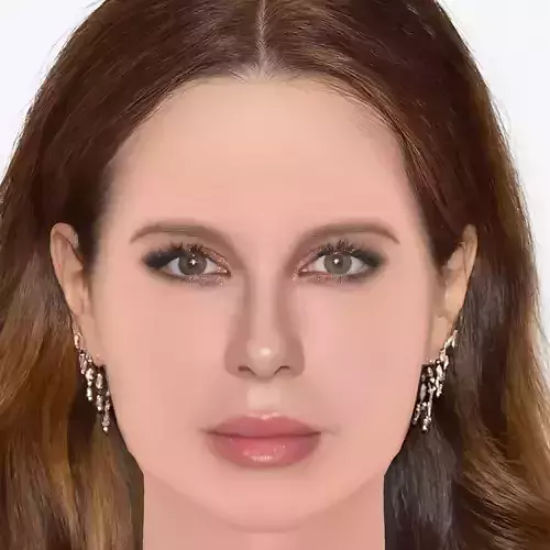 Kate Beckinsale Head - No Hair - Low poly head for game