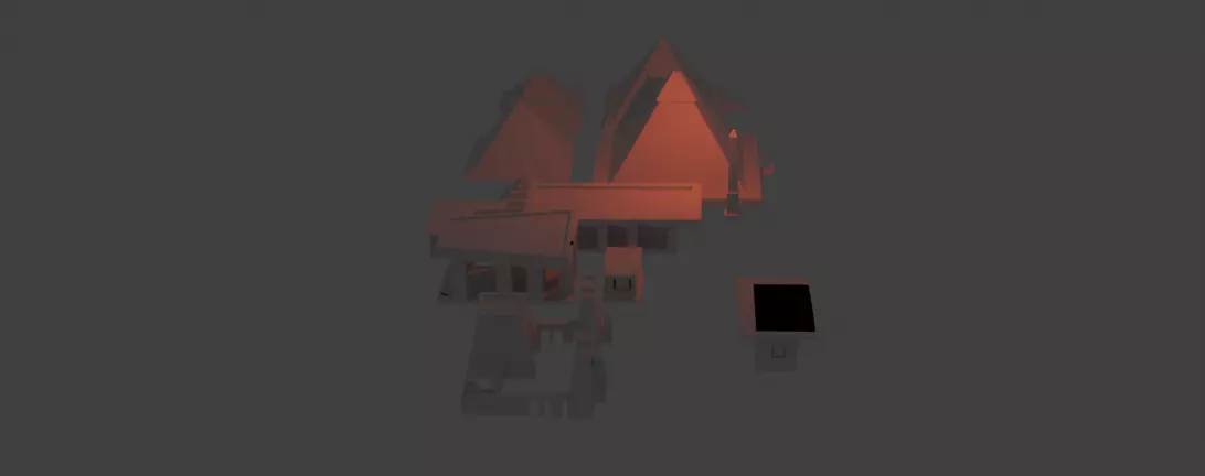 Egyptian Building 3D Model Ancient Structure OBJ FBX PLY Low-poly 3D model_4
