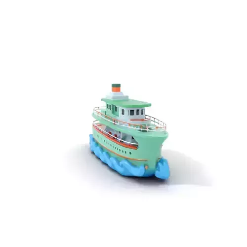 Green Cruise Ship model pack