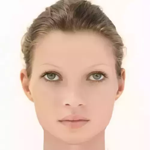 Kate Moss Head - No Hair - Low poly head for game