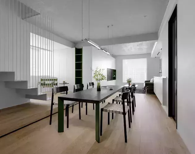 Modern living room dining room interior scenes 