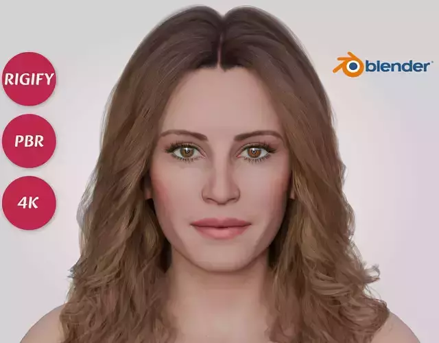 Julia Roberts - Hot Big Boobs Nude Woman - Long Hair