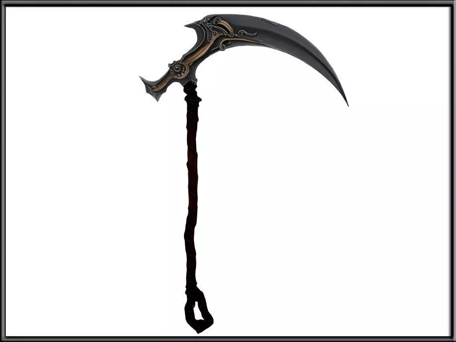 Grim Reaper Sickle 03 Low-poly 3D model_1