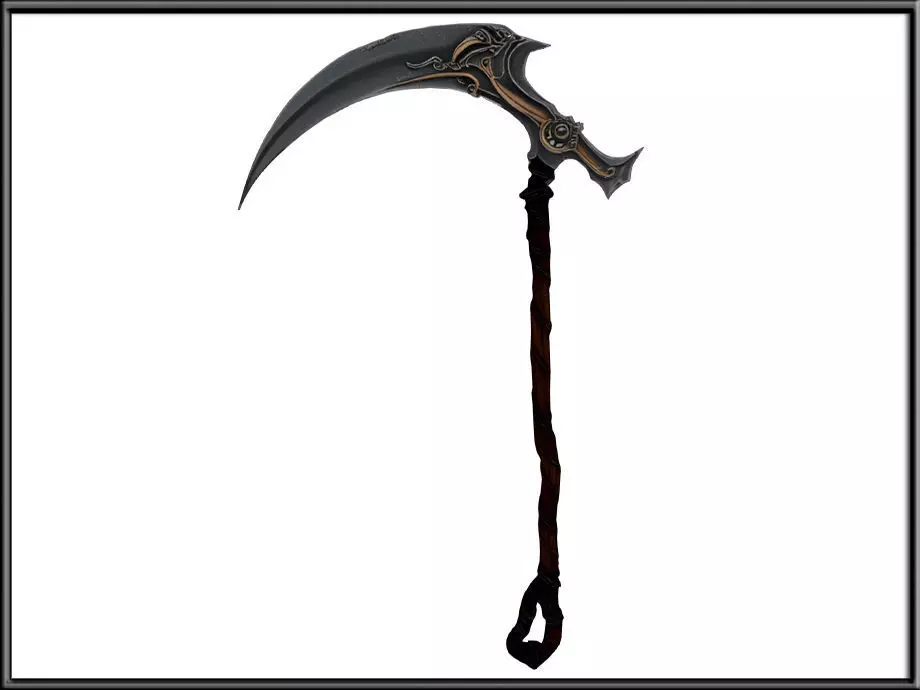 Grim Reaper Sickle 03 Low-poly 3D model_0