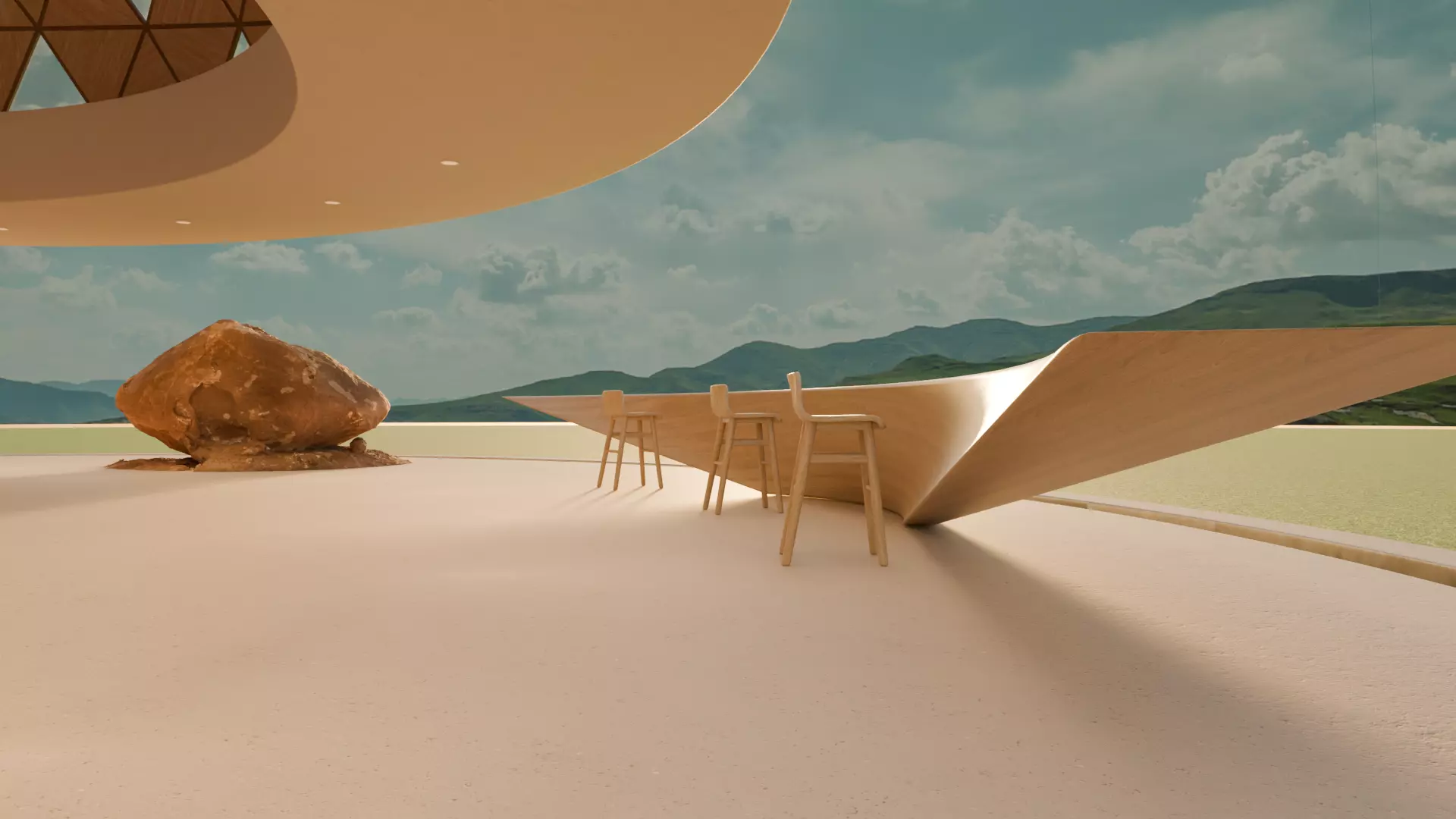 Metaverse Environment 06 - Baked Low-poly 3D model_10