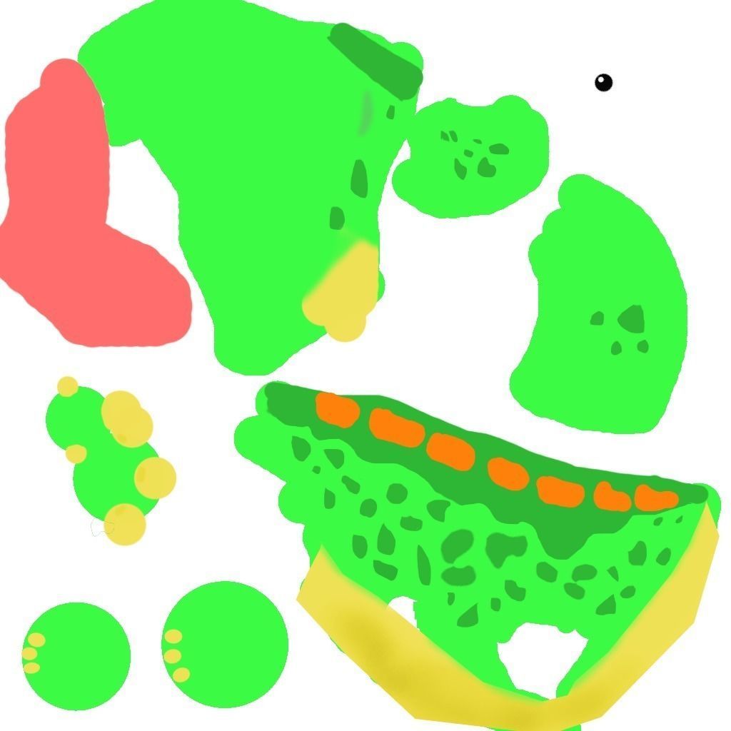 Dino Cartoon Low-poly 3D model_6