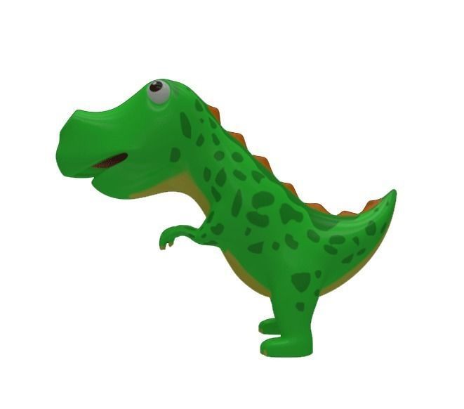 Dino Cartoon Low-poly 3D model_0