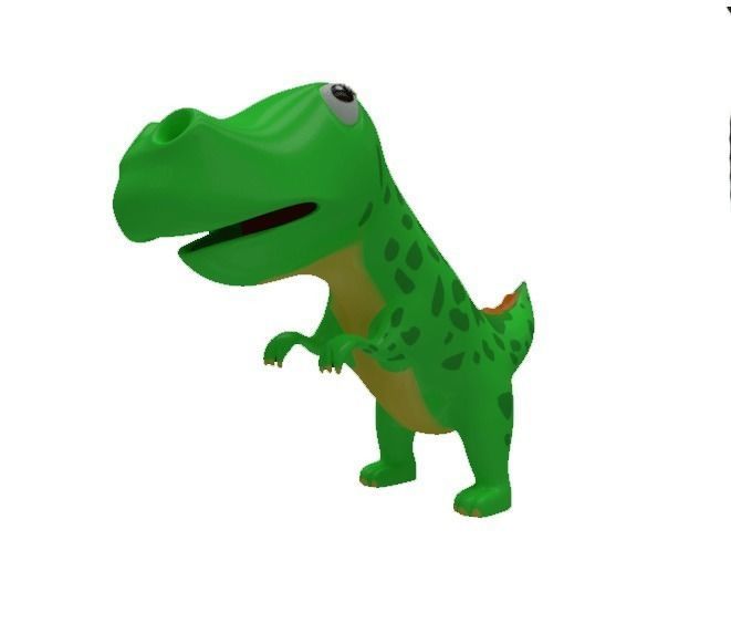 Dino Cartoon Low-poly 3D model_2