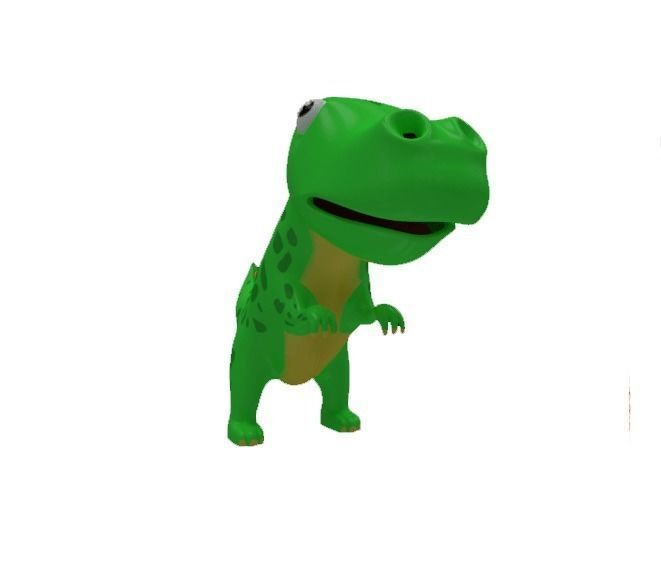 Dino Cartoon Low-poly 3D model_1