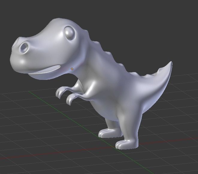 Dino Cartoon Low-poly 3D model_5