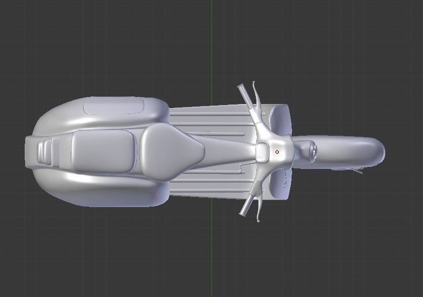 Vespa Classic Low-poly 3D model_5