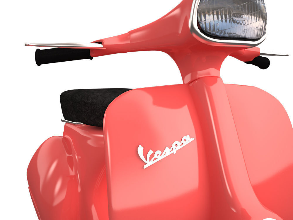 Vespa Classic Low-poly 3D model_3
