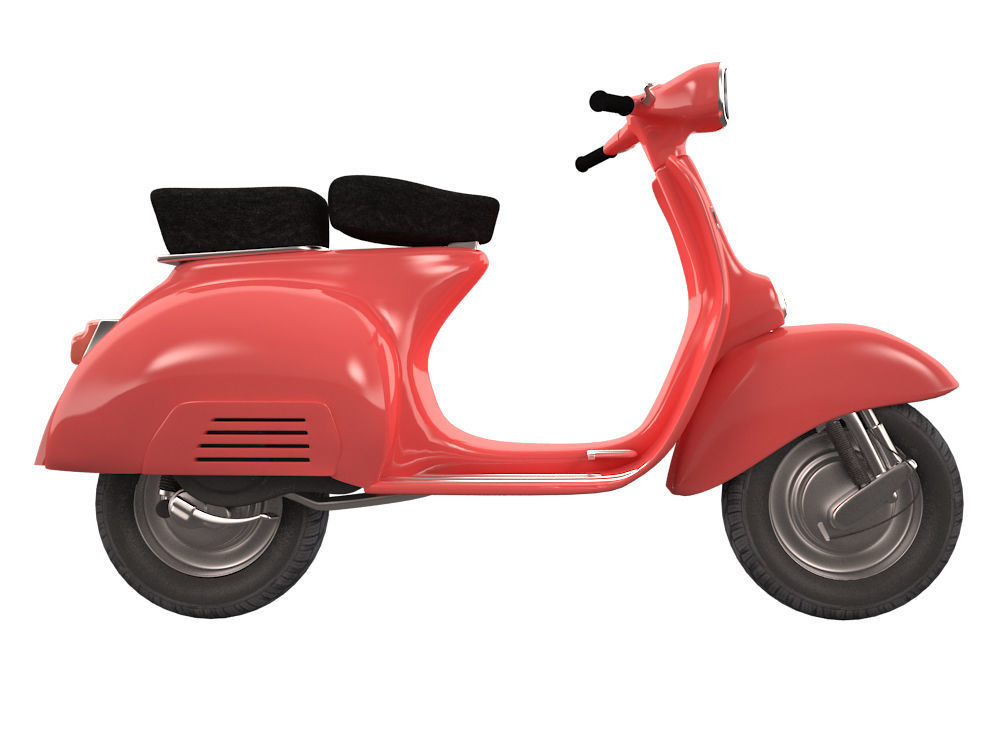 Vespa Classic Low-poly 3D model_2
