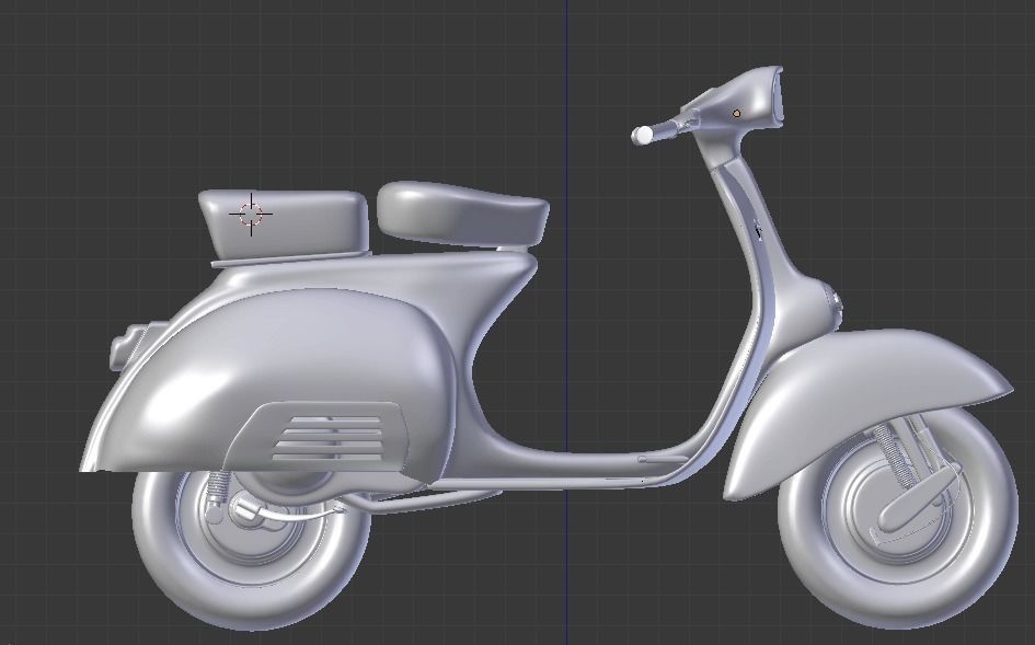 Vespa Classic Low-poly 3D model_9