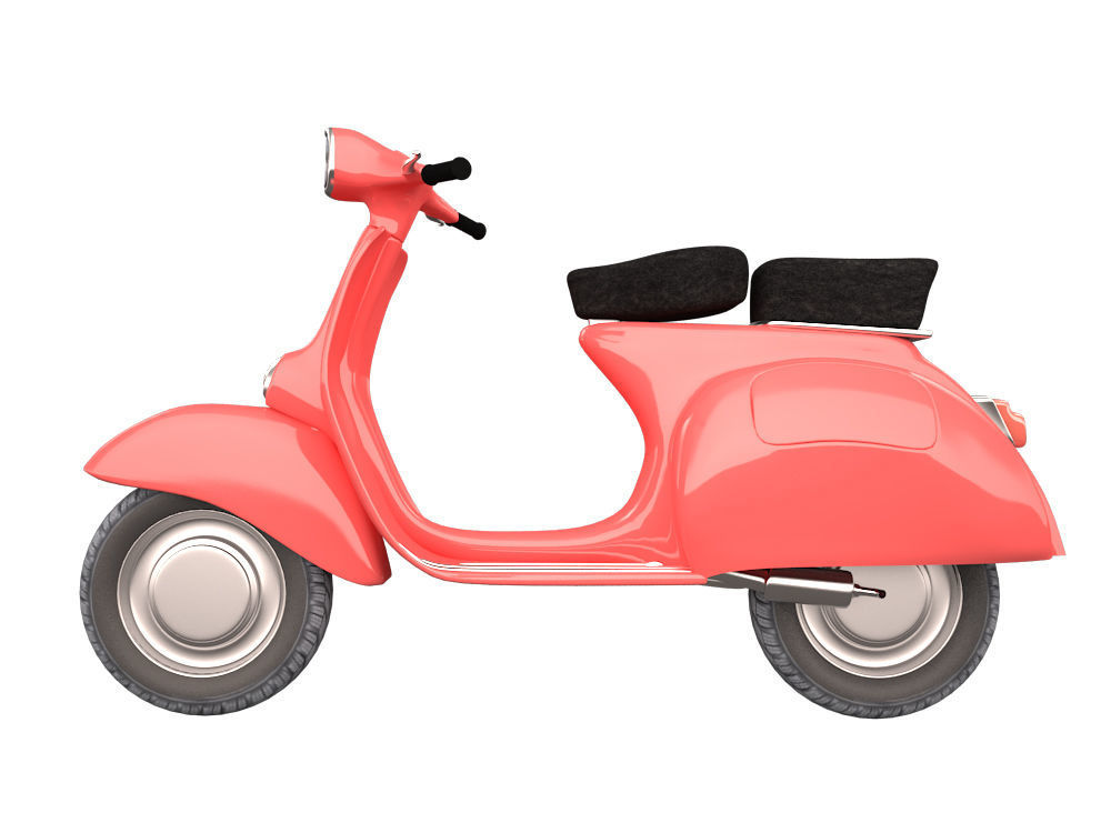 Vespa Classic Low-poly 3D model_1