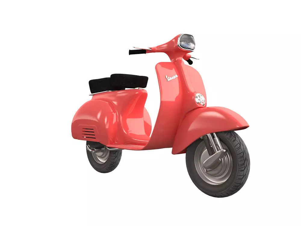 Vespa Classic Low-poly 3D model_0
