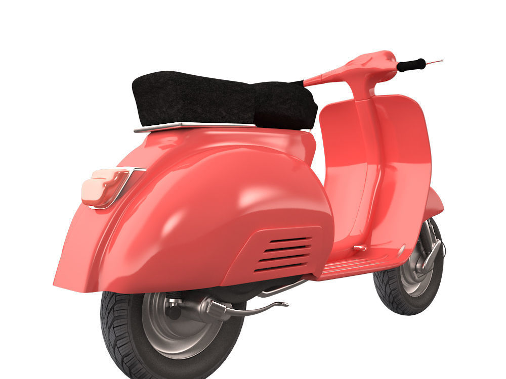 Vespa Classic Low-poly 3D model_4