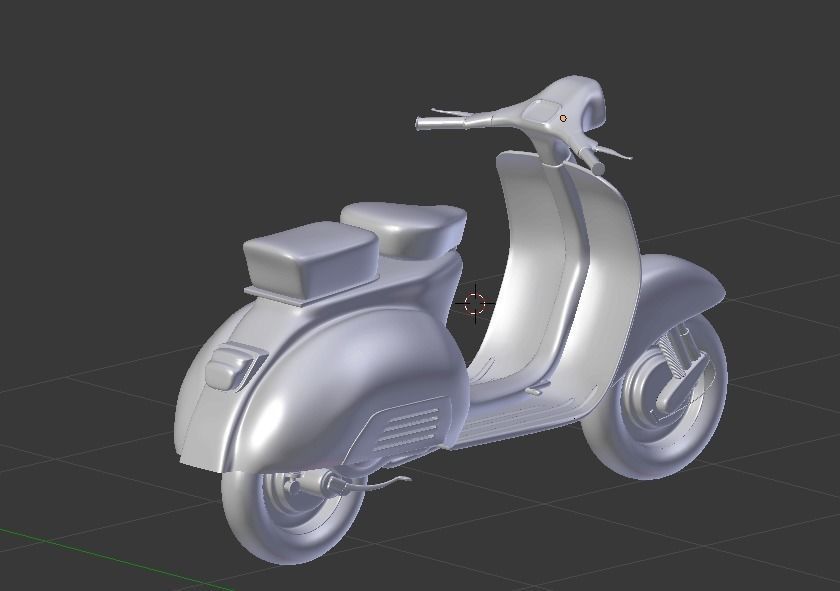 Vespa Classic Low-poly 3D model_8