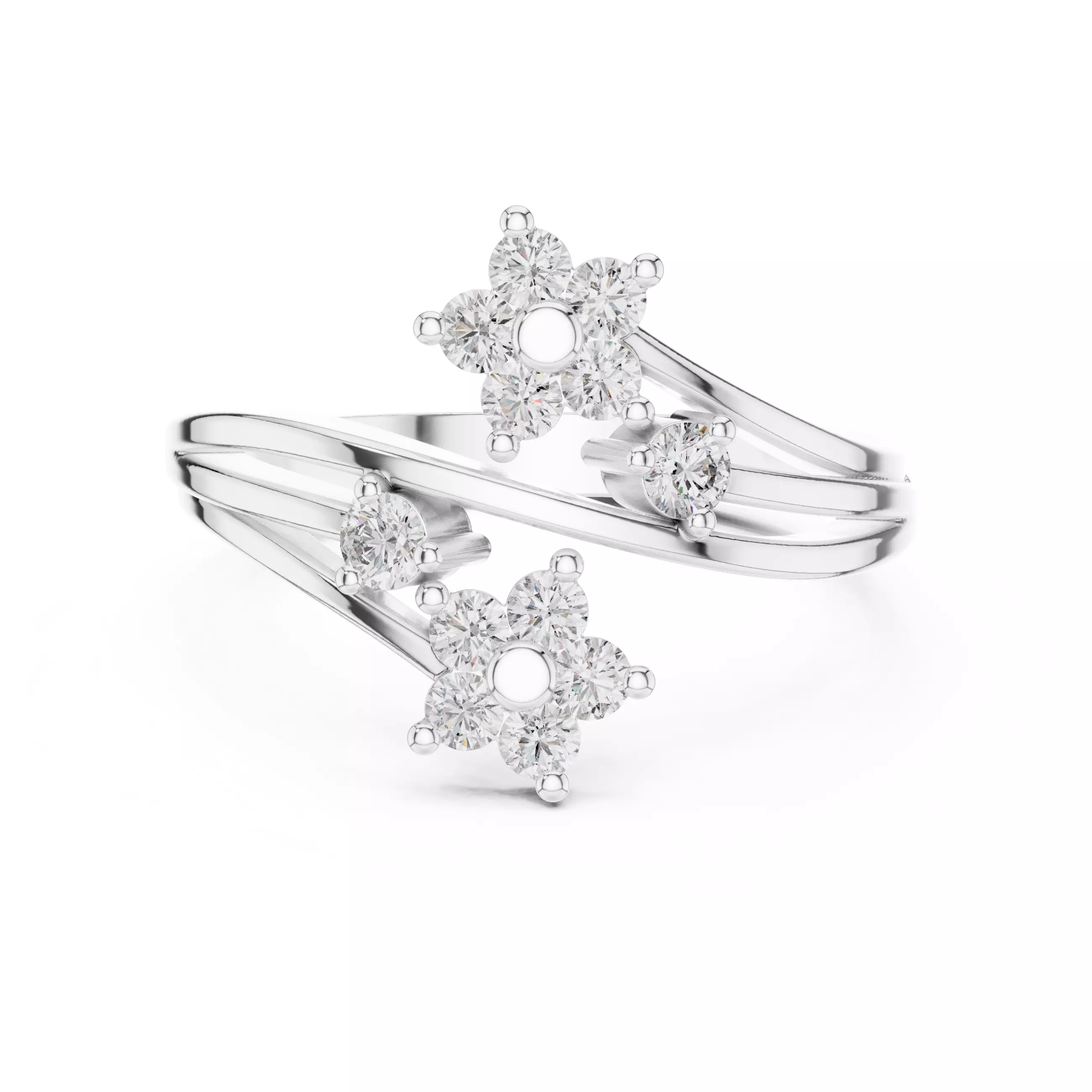 Round Diamond Ring 3D print model_5