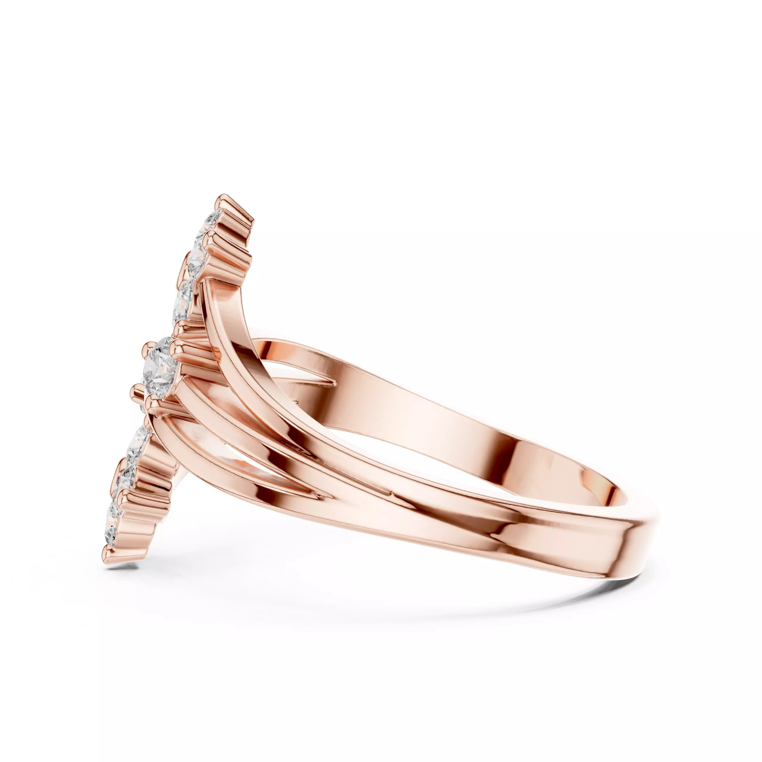 Round Diamond Ring 3D print model_1