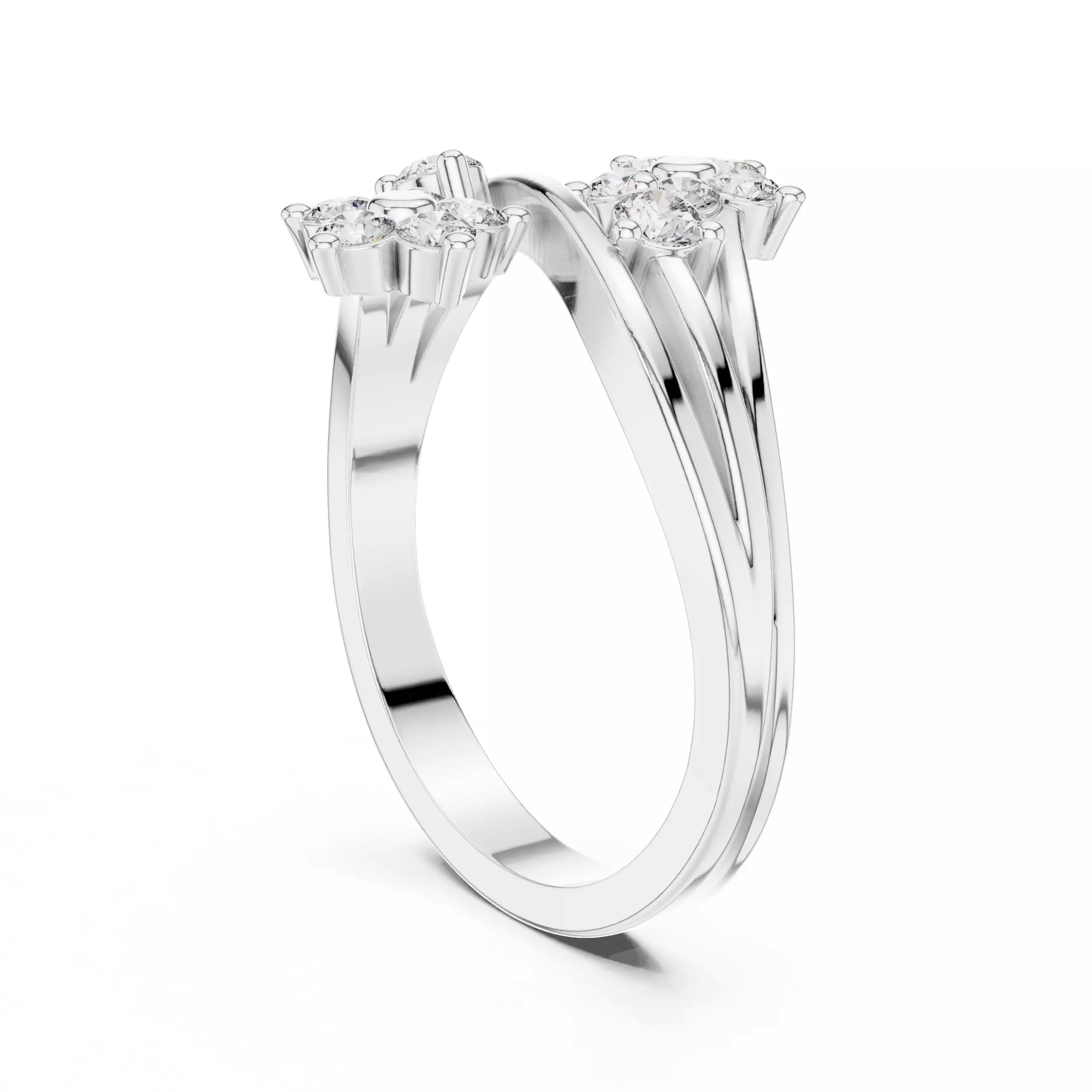 Round Diamond Ring 3D print model_10