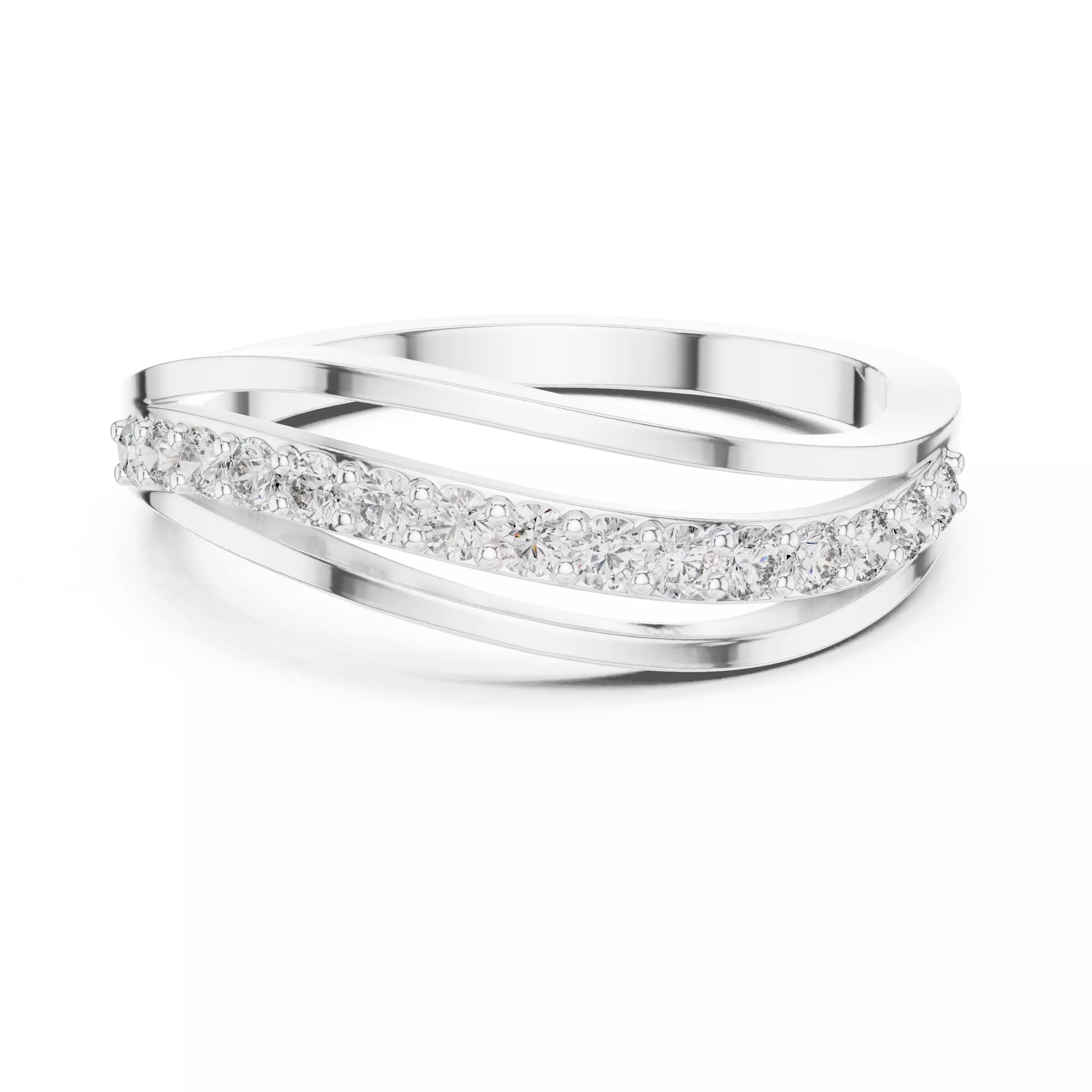 Round Diamond Ring 3D print model_5