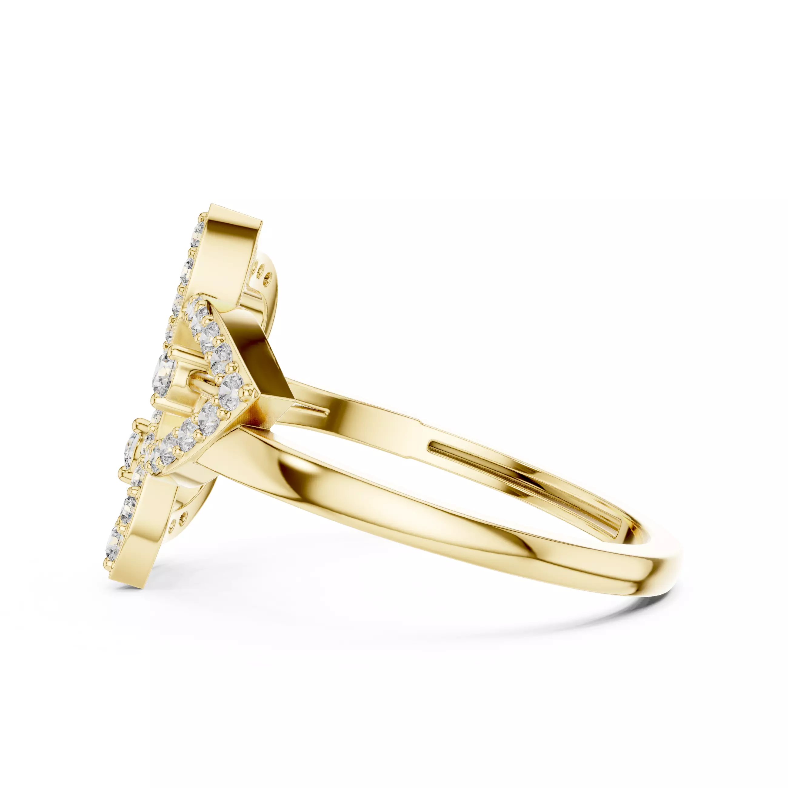 Round Diamond  Ring 3D print model_6