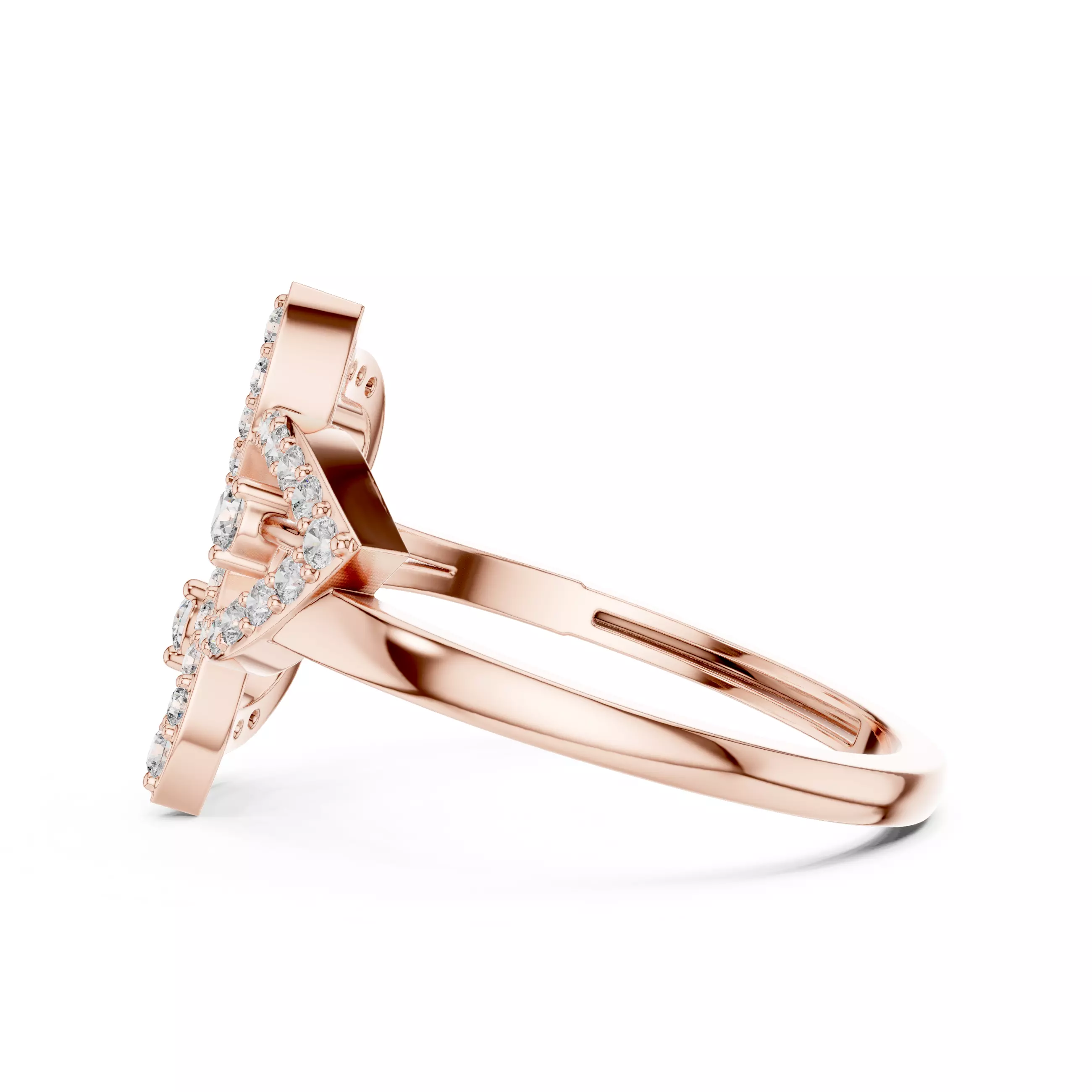 Round Diamond  Ring 3D print model_1