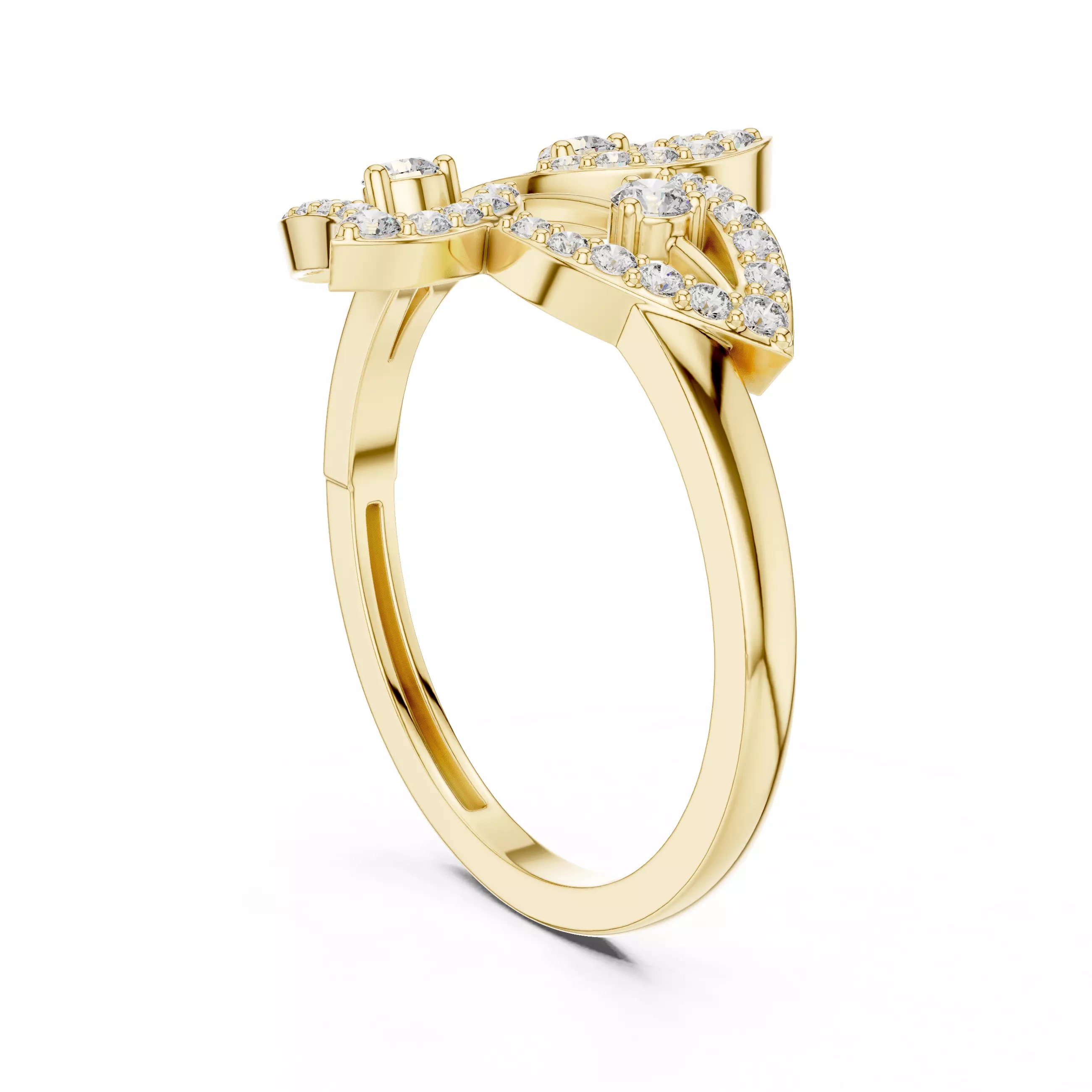 Round Diamond  Ring 3D print model_12