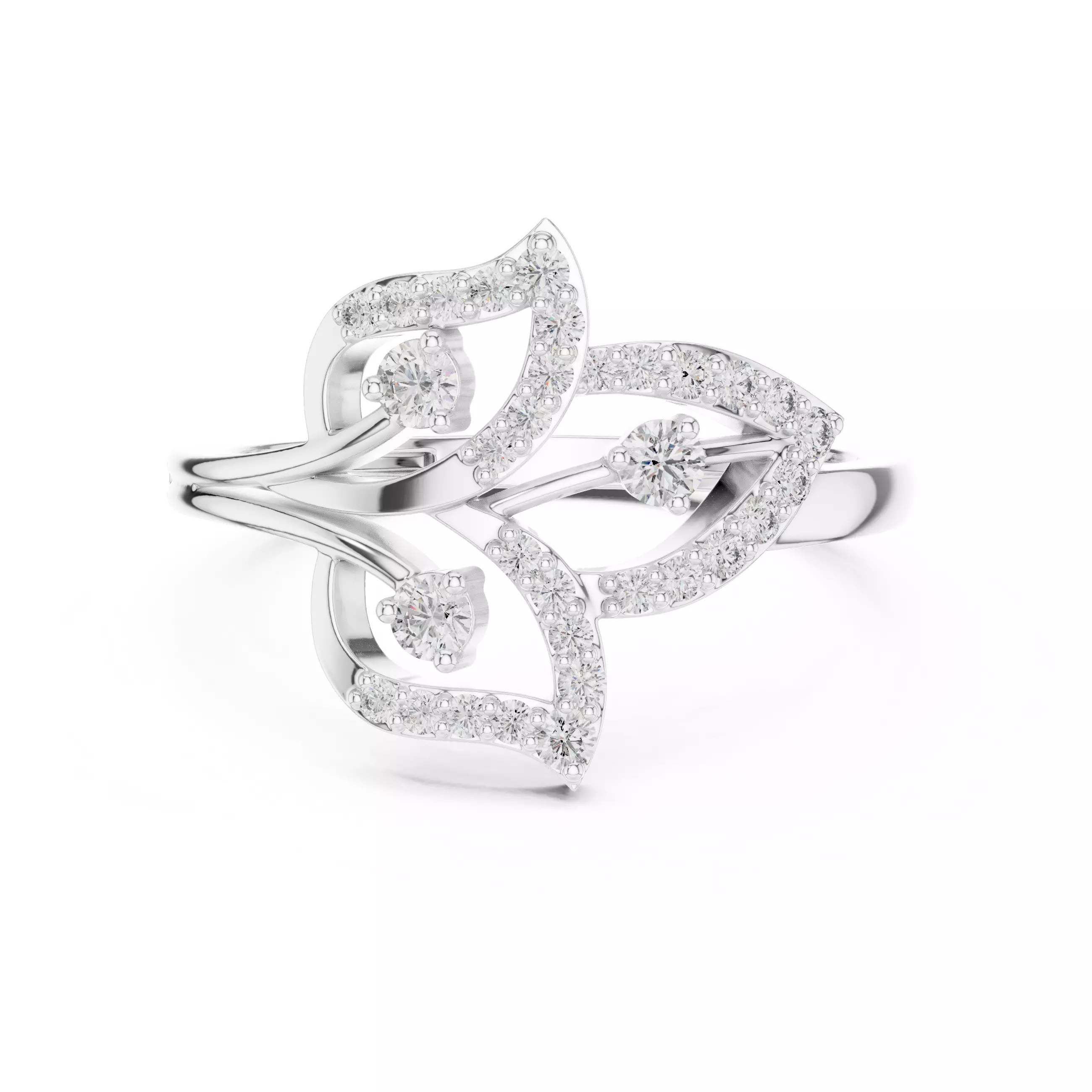 Round Diamond  Ring 3D print model_5