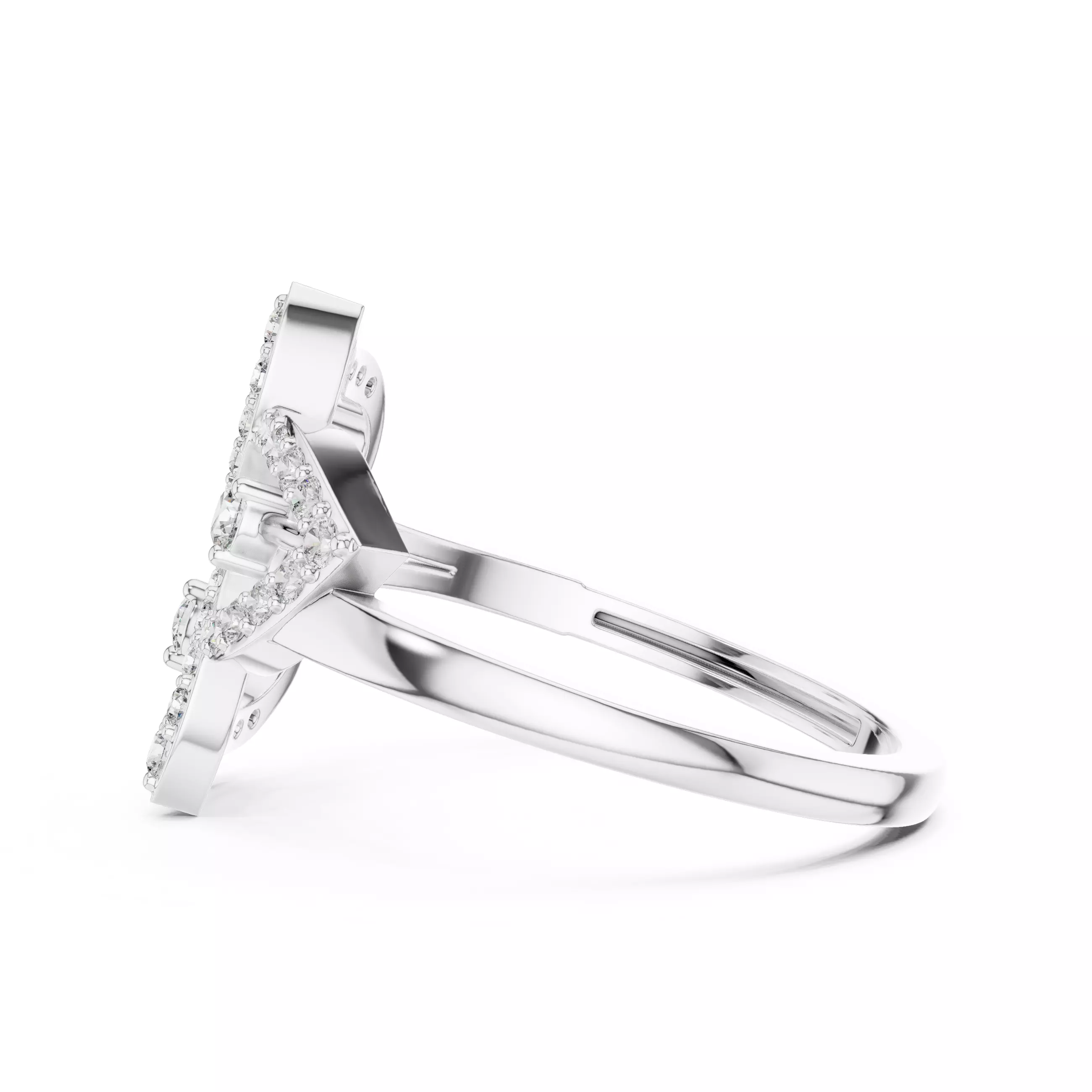 Round Diamond  Ring 3D print model_4