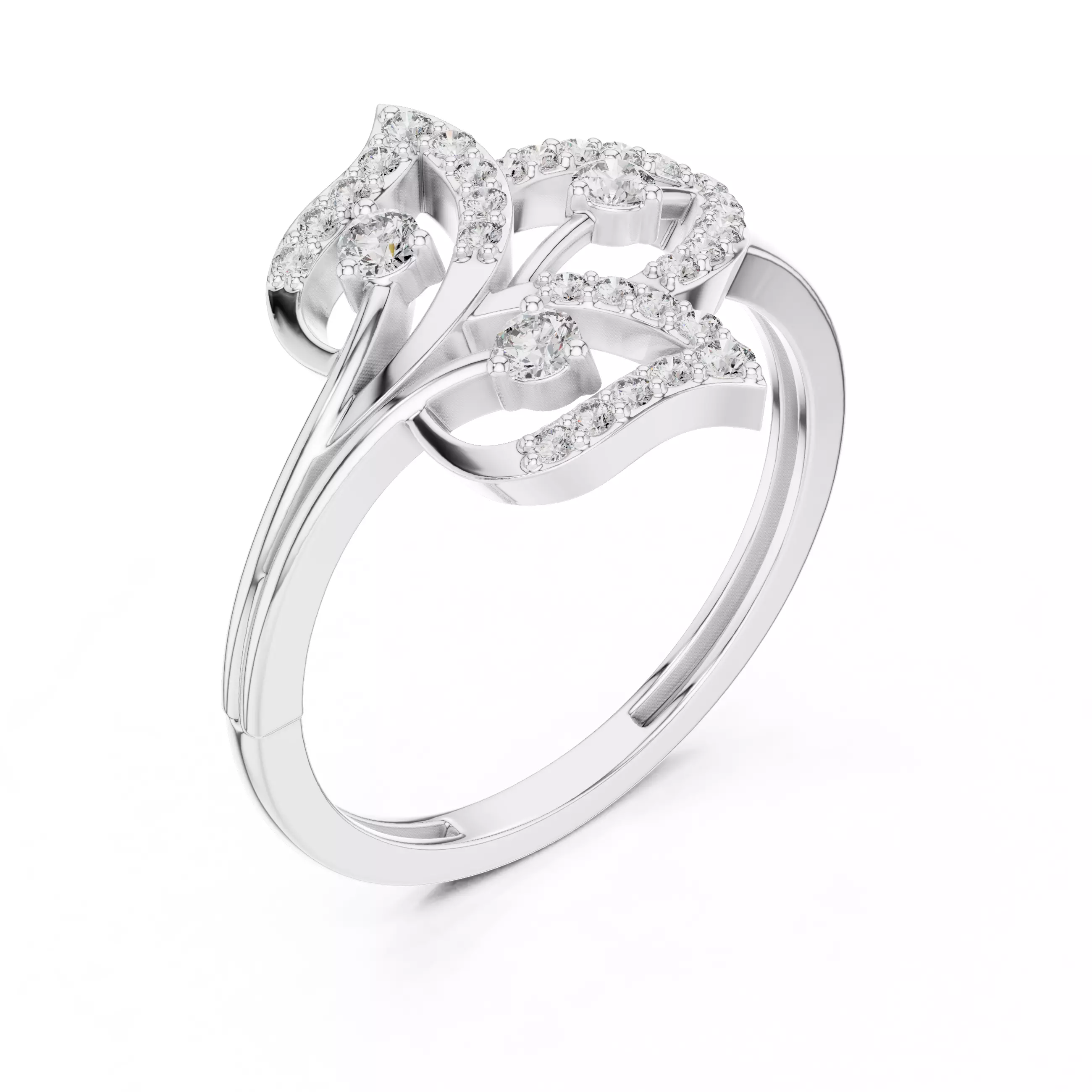 Round Diamond  Ring 3D print model_11