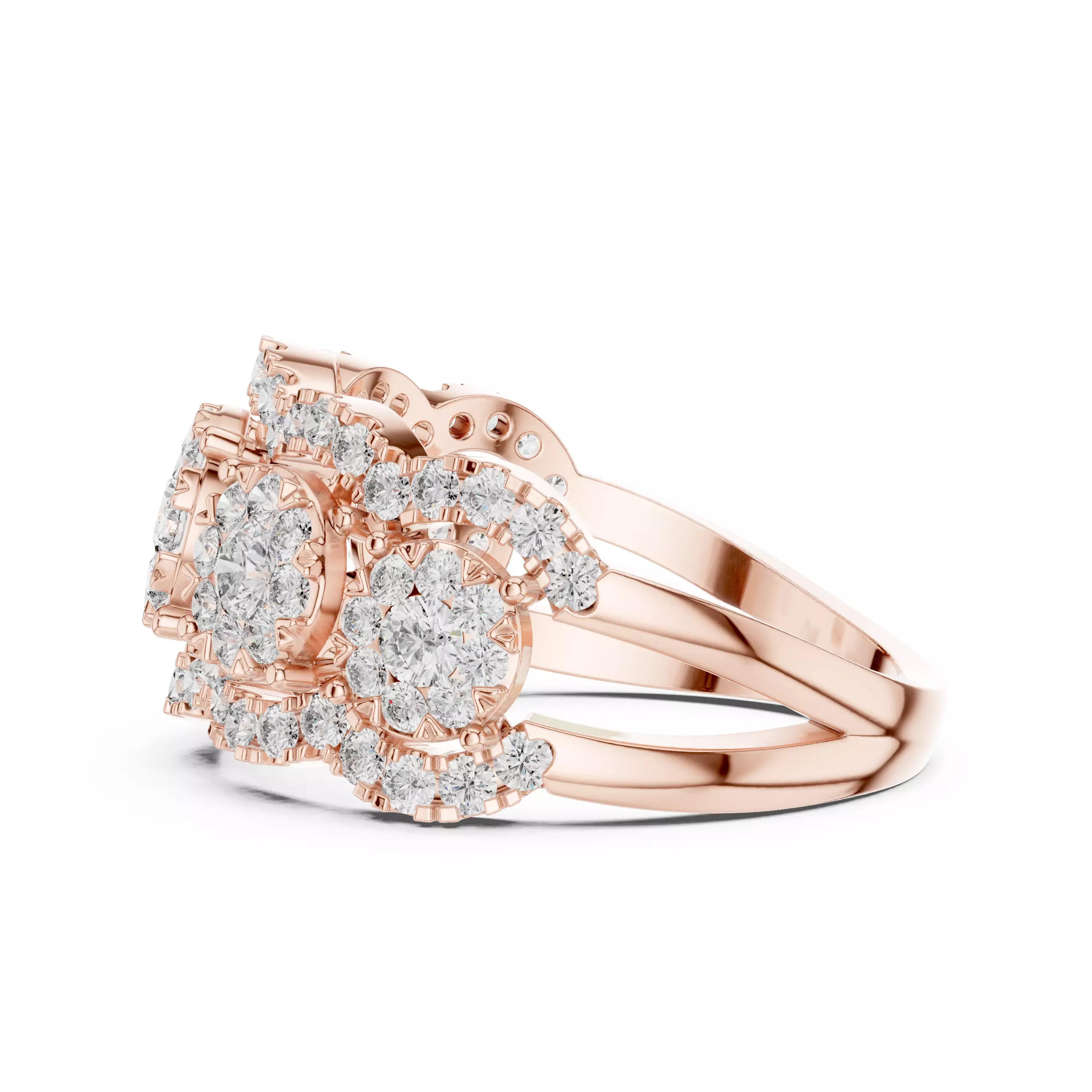 Round Diamond Ring 3D print model_1