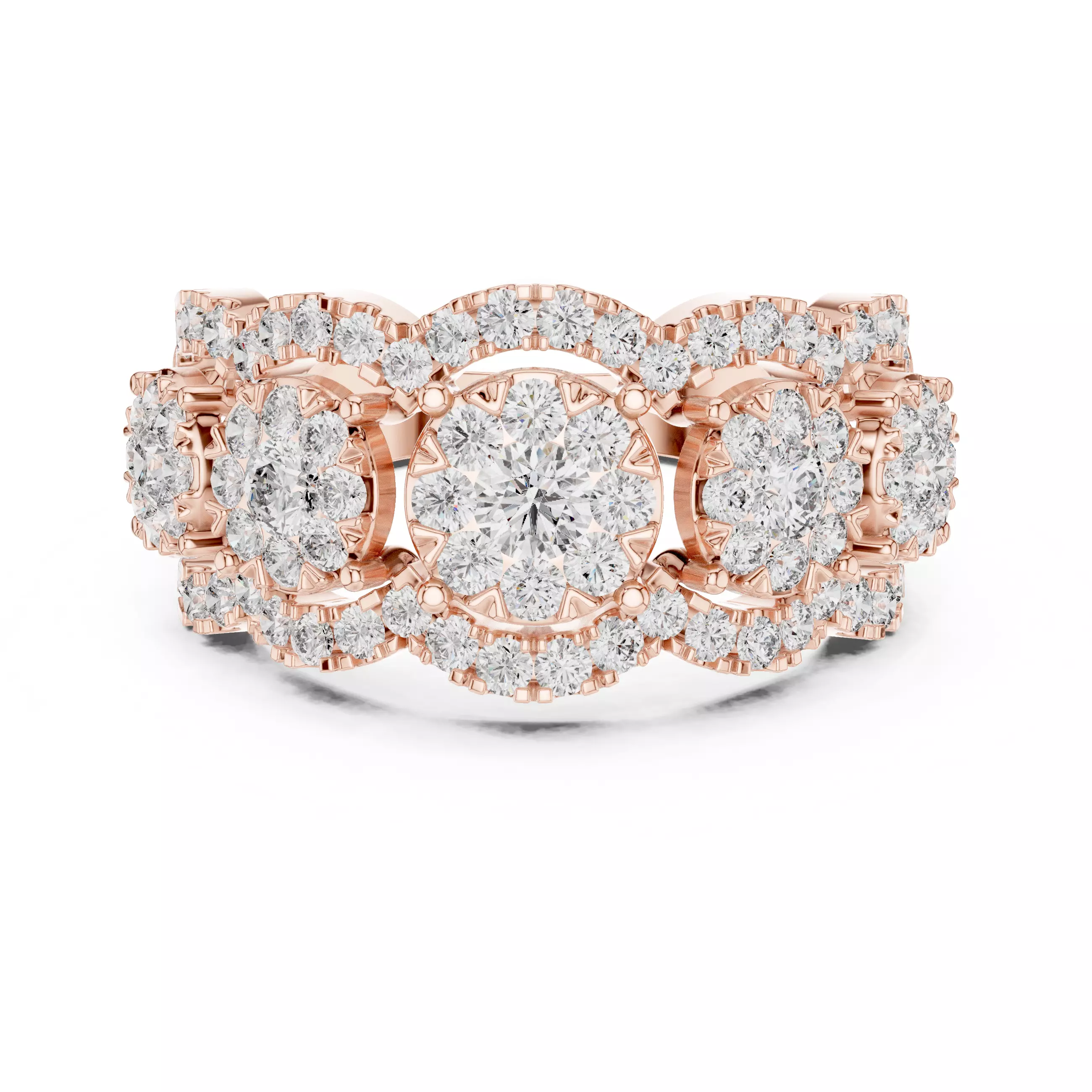 Round Diamond Ring 3D print model_0